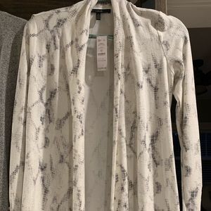 White House Black Market Snake Print sweater cardigan